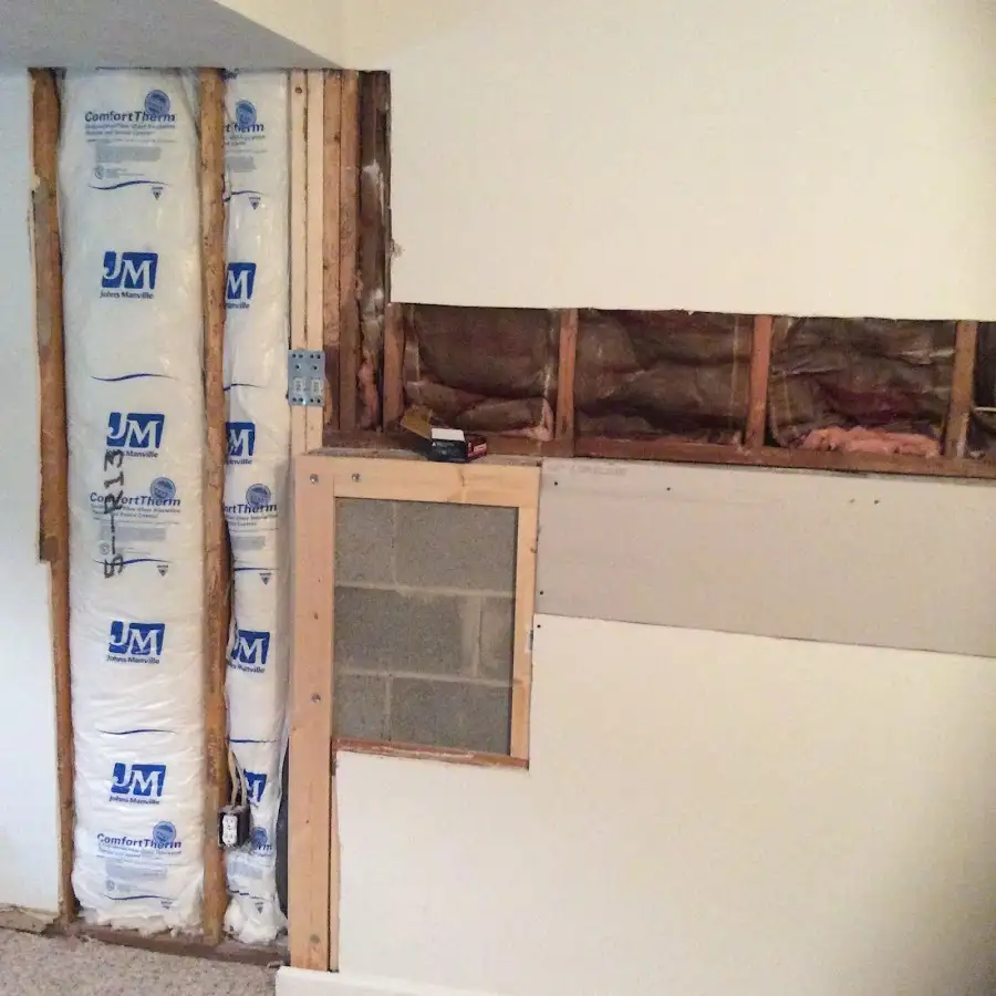 Wall insulation replacement during Contents Cleaning & Restoration in Tontitown
